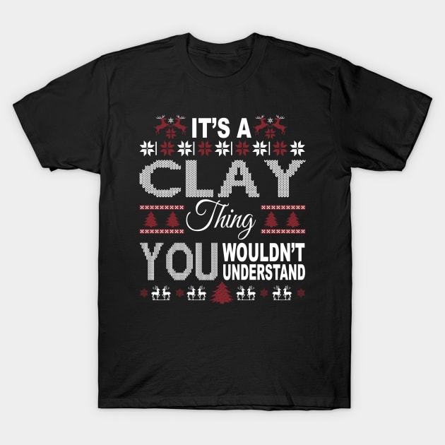 It's CLAY Thing You Wouldn't Understand Xmas Family Name T-Shirt by Salimkaxdew